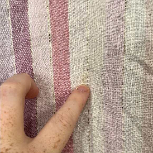 Rails Pink and White Striped Button-Down Shirt Womens Small - Picture 3 of 8